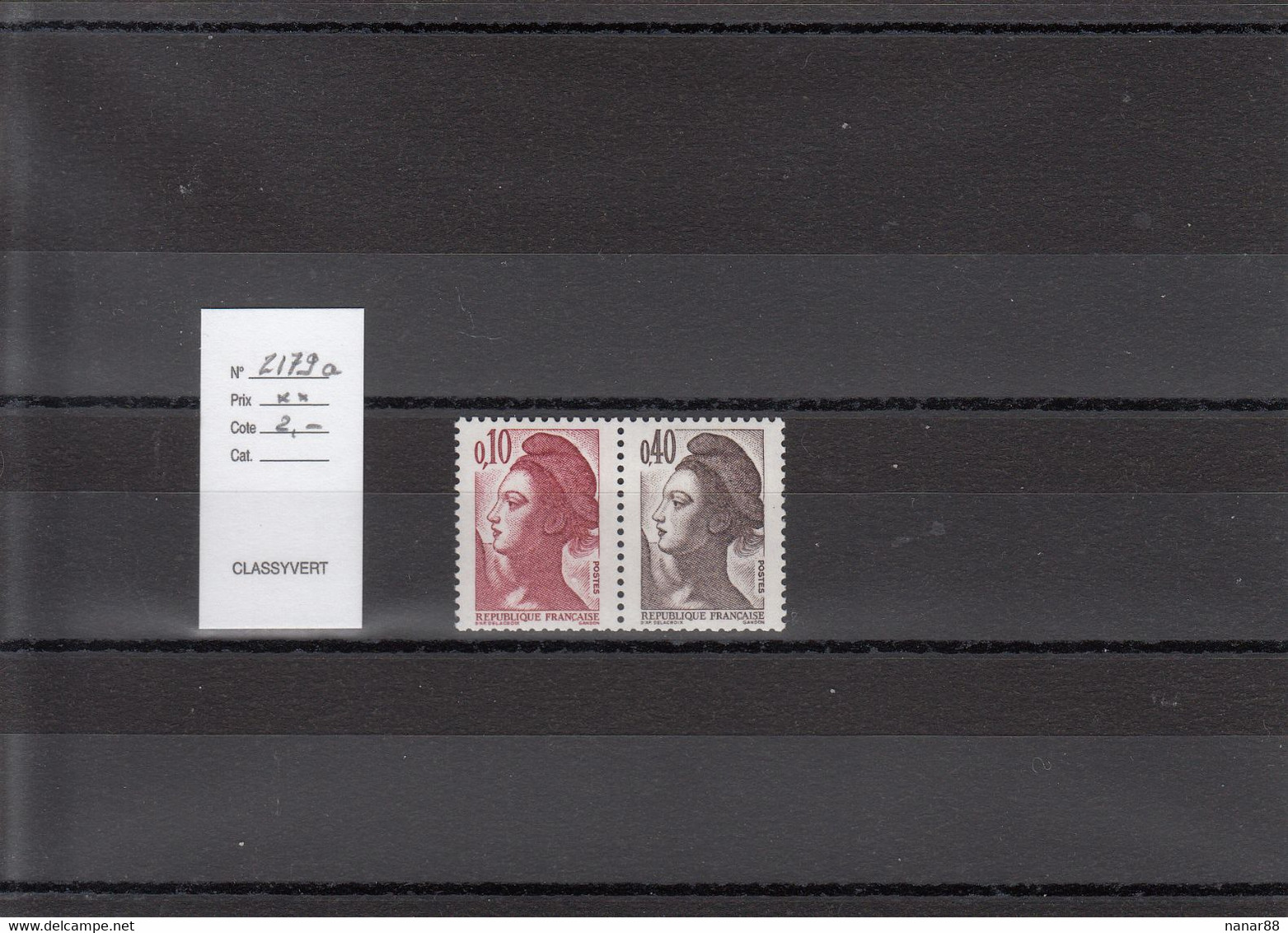 Variété - YT 2179 A - Paire (**) - Unused Stamps