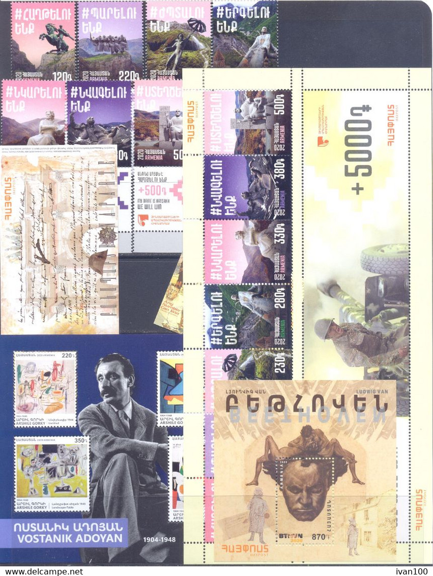 2020. Armenia, Full Complete Year Set 2020, 41stamps +5s/s, Mint/** - Armenien