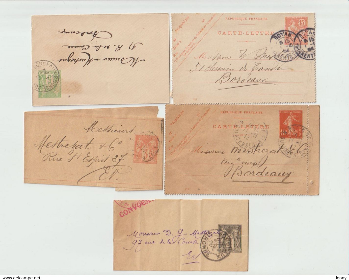 LOT  "  ENVELOPPES - CARTE LETTRE - CARTE POSTALE...... -  ENTIERS POSTAUX " - Lots Et Collections : Entiers Et PAP