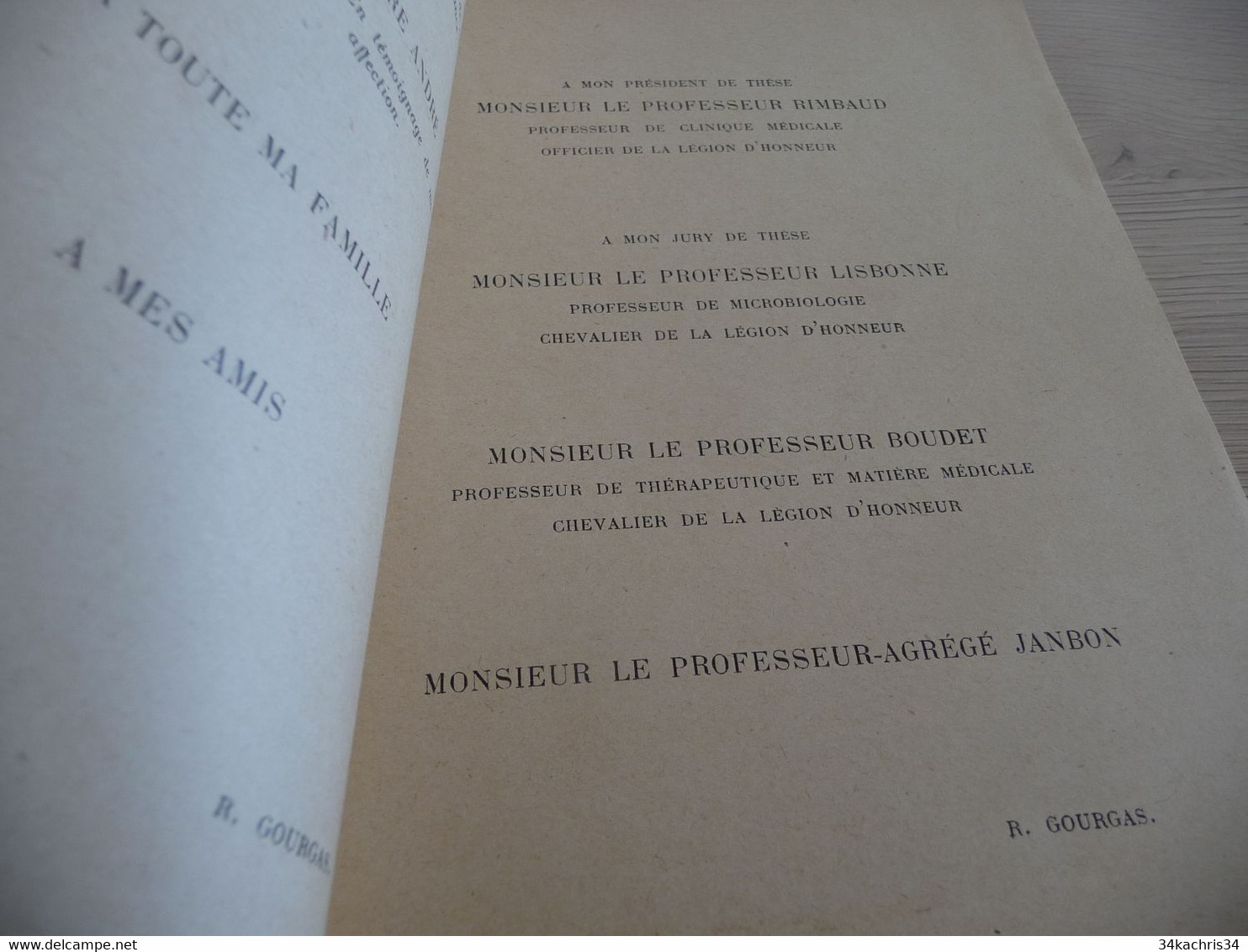 Médecine Docteur René Gourgas Contribution à L'étude Du Traitement De La Fièvre De Malte 83p Montpellier Vers 1930 - Sciences