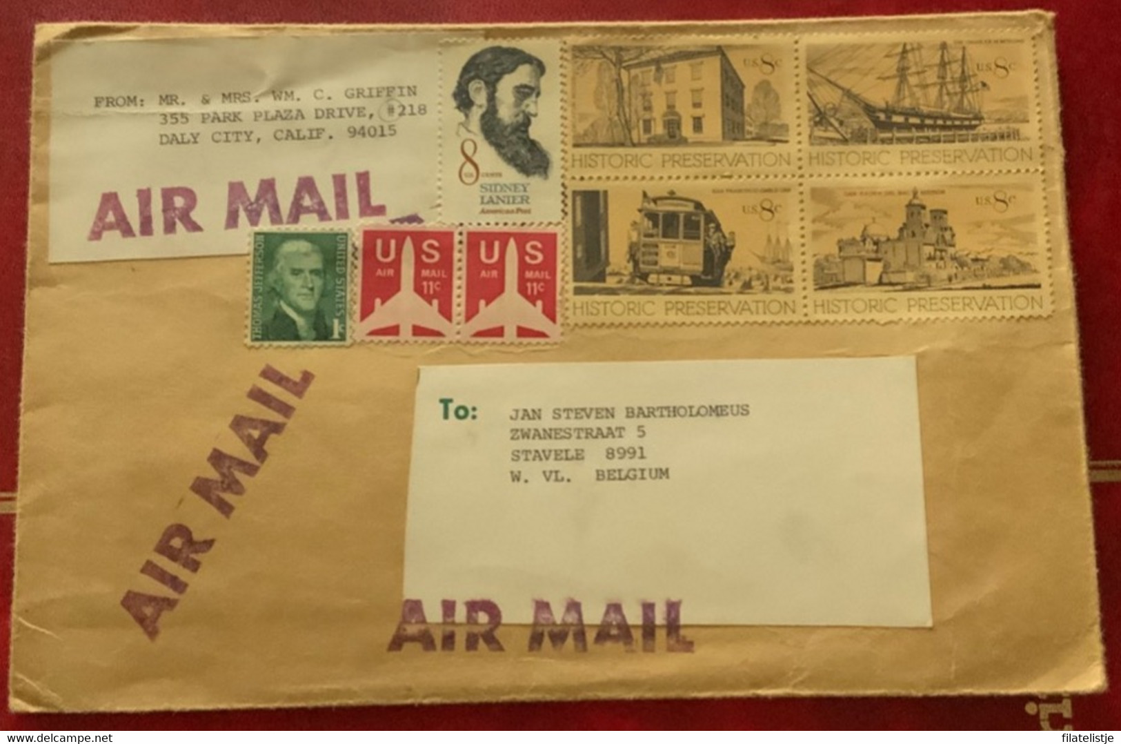 Brief Uit USA - Enveloppes évenementielles