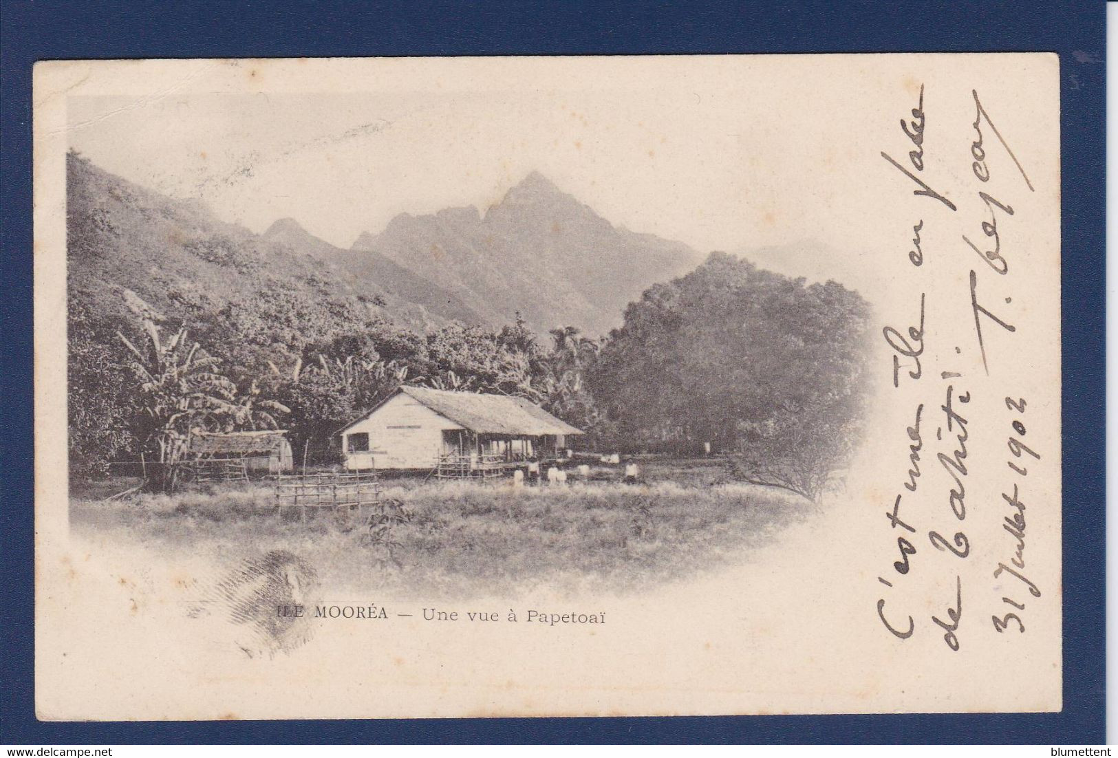 CPA Tahiti Océanie Polynésie Française écrite Mooréa - Tahiti