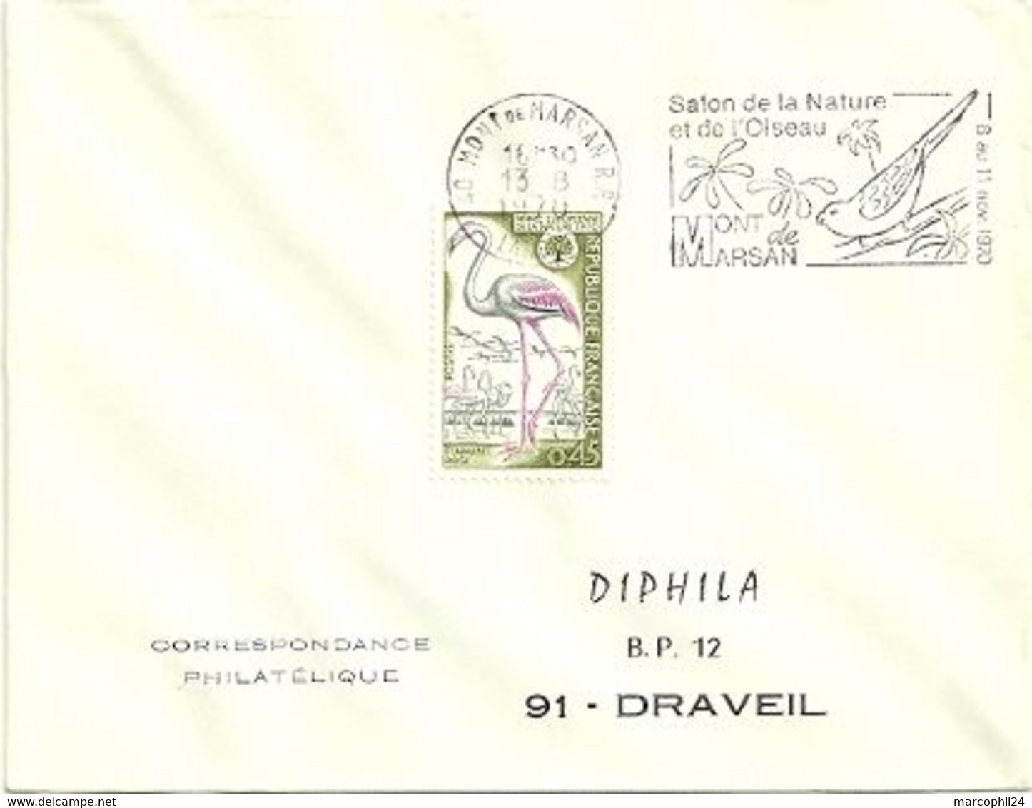 LANDES - Dépt N° 40 = MONT De MARSAN RP 1970 = FLAMME CONCORDANTE N° 1634 = SECAP Illustrée  ' SALON OISEAU ' - Mechanical Postmarks (Advertisement)