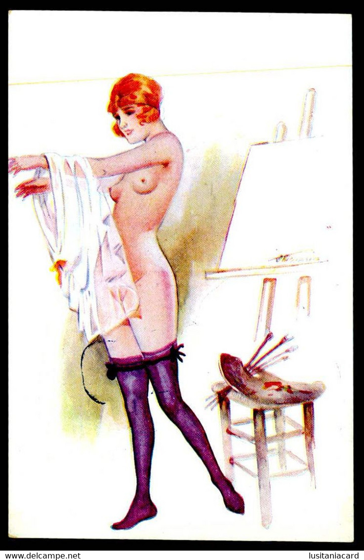 FRANCE - ILLUSTRATEURS - «Suzanne Meunier»  La Chemise Transparente .(Ed. L. E.- Déposé.Paris Nº 506) Carte Postale - Meunier, S.