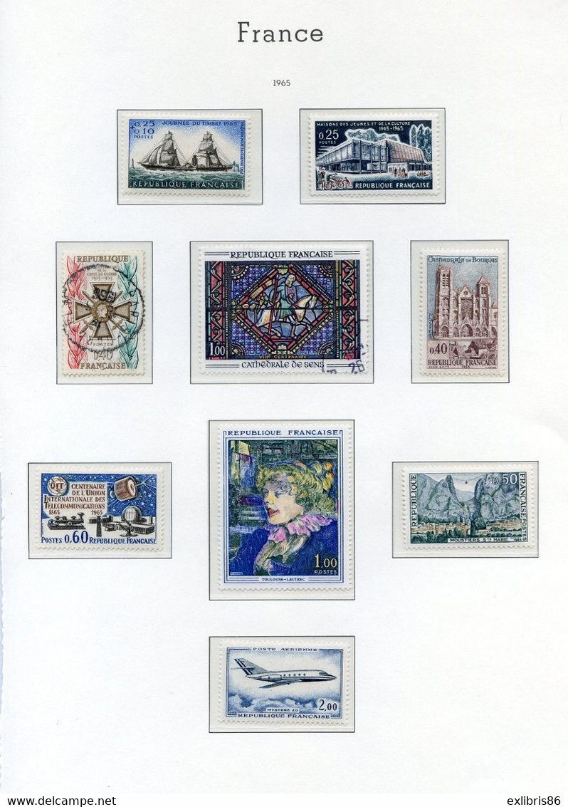 TIMBRES FRANCE REF260120...Lot De TIMBRES ANNEES 1964-1965, 6 Pages - Sonstige & Ohne Zuordnung