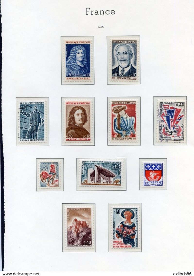 TIMBRES FRANCE REF260120...Lot De TIMBRES ANNEES 1964-1965, 6 Pages - Sonstige & Ohne Zuordnung