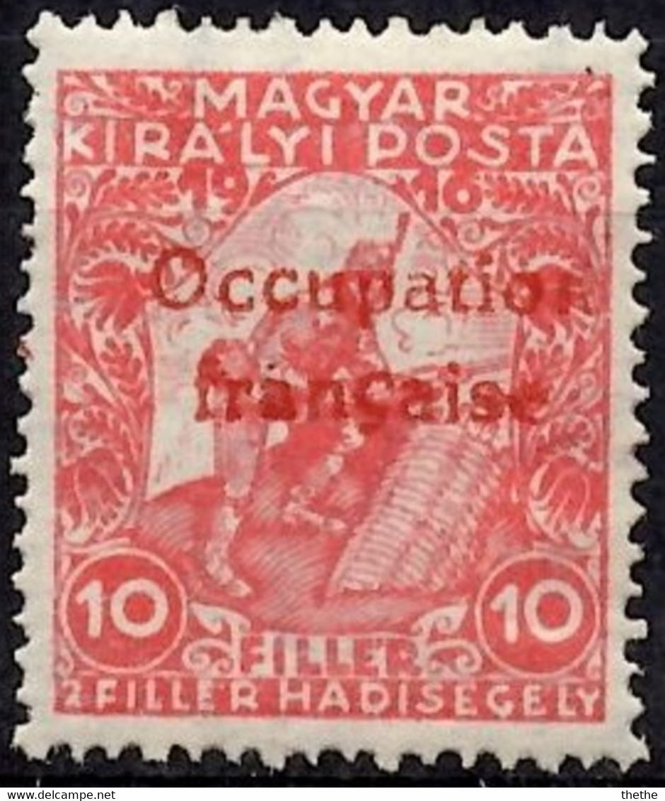 HONGRIE  ARAD - OCCUPATION FRANÇAISE - Surcharge Rouge - Unused Stamps