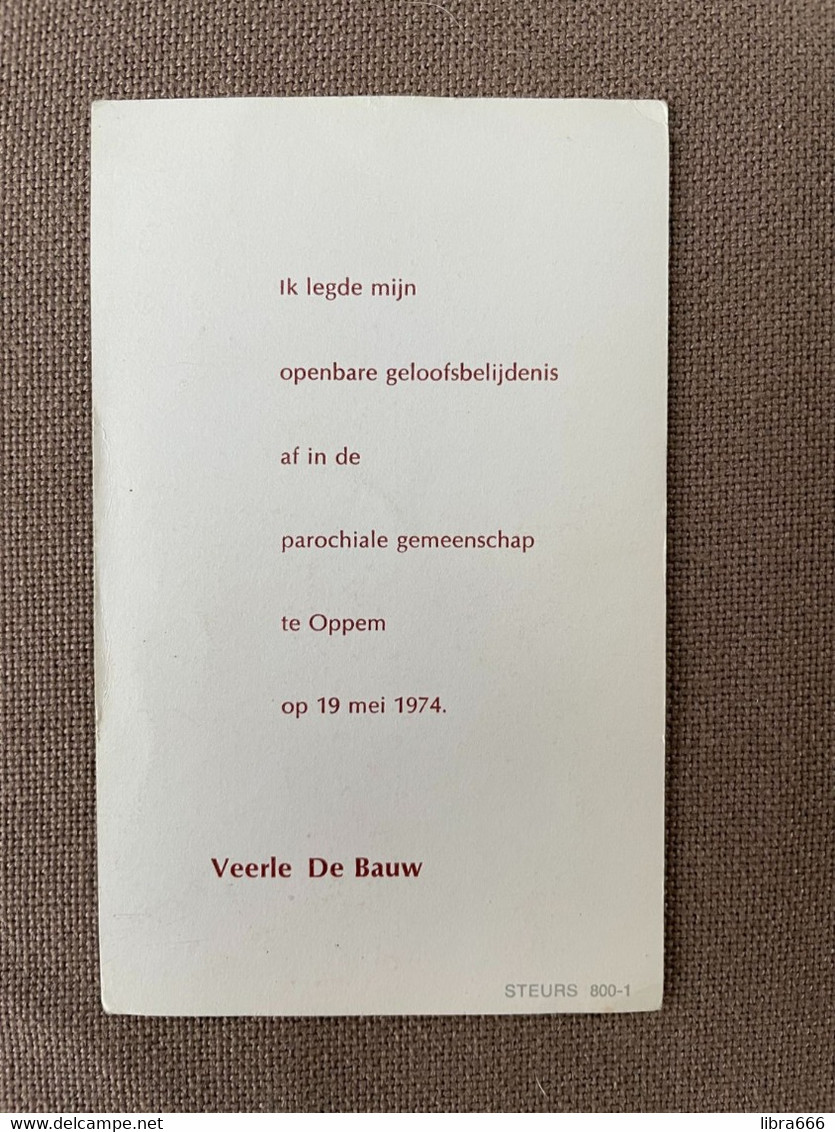 Communie - Veerle DE BAUW - 1974 - OPPEM / Steurs 800-1 - Tine - Communion