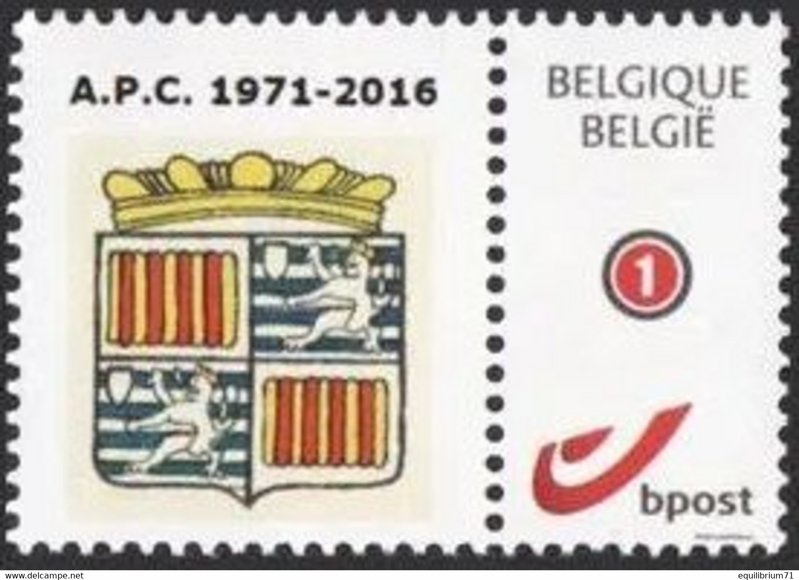 DUOSTAMP** / MY STAMP** - 45 - Ans / Jaar / Jahre / Years - APC. Association Philatélique Castellinoise - Timbres