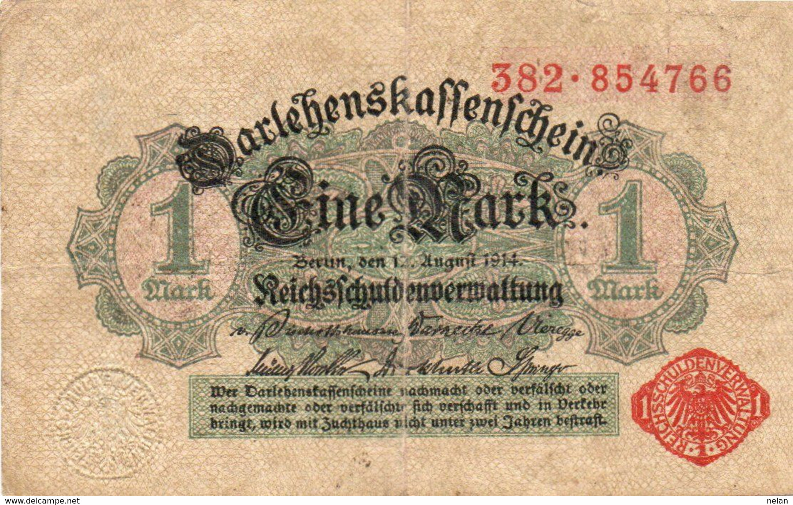 GERMANIA-1 MARK 1914 P-51  CIRC. - Andere & Zonder Classificatie