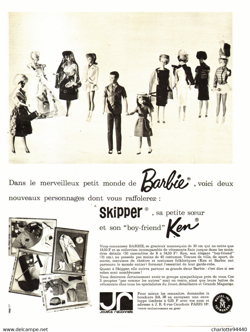 PUB POUPEE " BARBIE  "   1964  (31 ) - Barbie