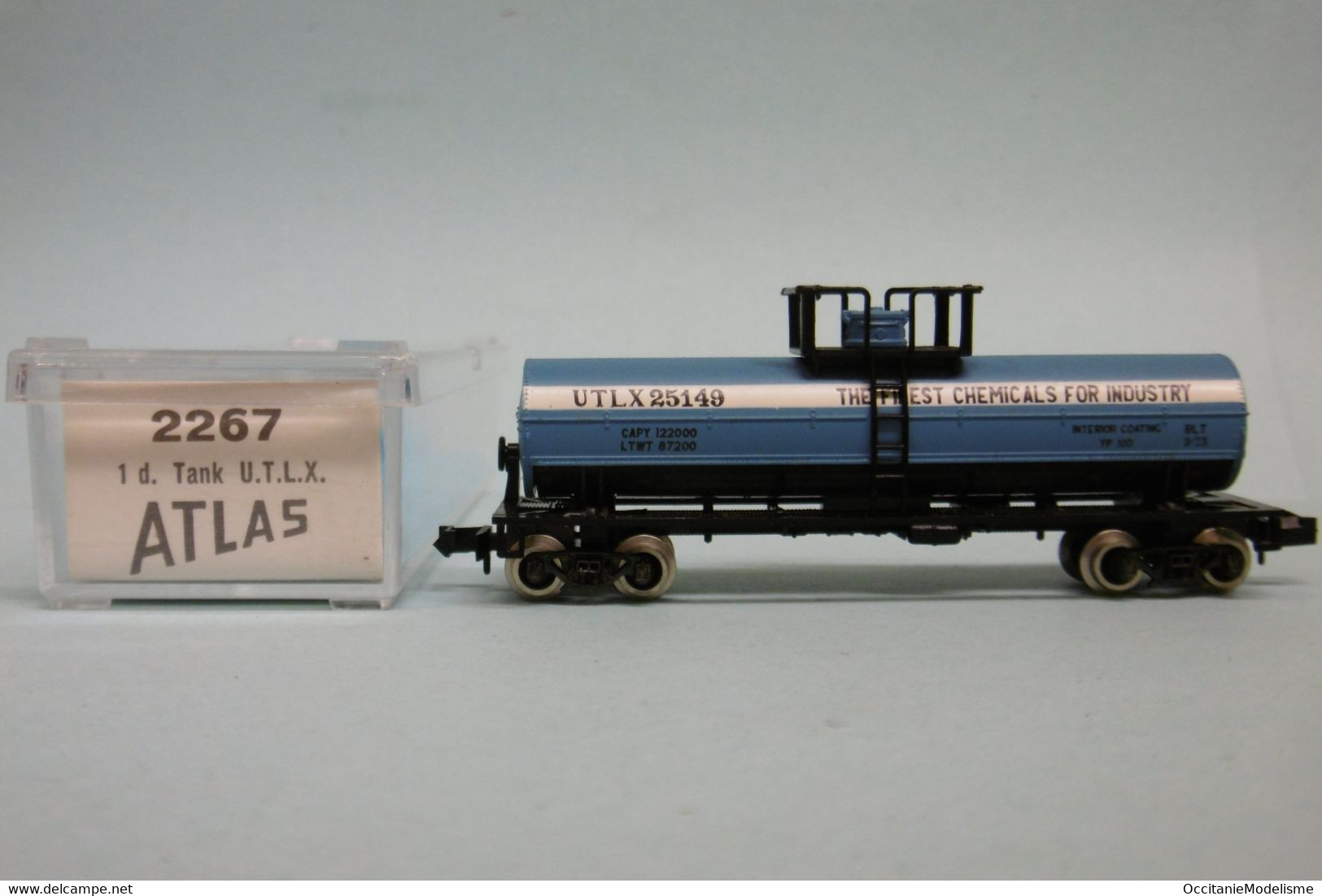 Atlas - WAGON CITERNE US Tank UTLX Bleu Réf. 2267 BO N 1/160 - Güterwaggons