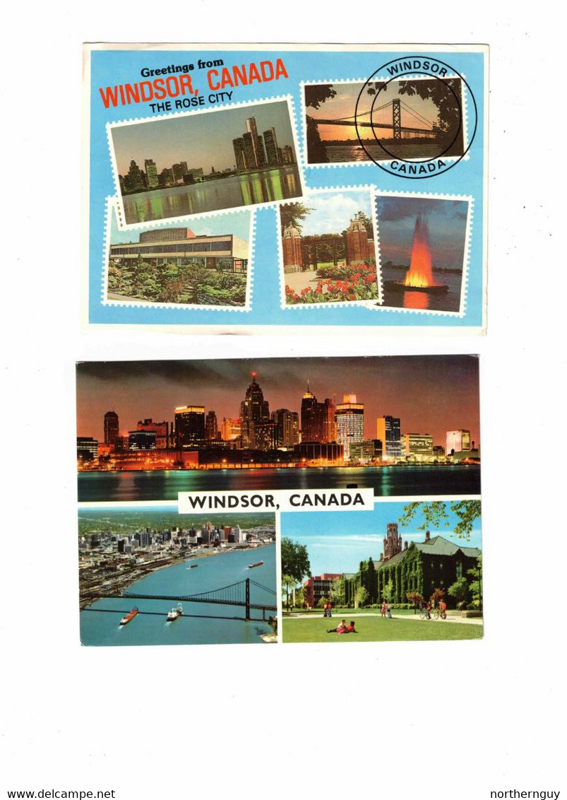 11 Different WINDSOR, Ontario,  Canada,  All 4X6 Chrome. 2 U Of W, Lancaster Bomber, Skyline, Etc - Windsor