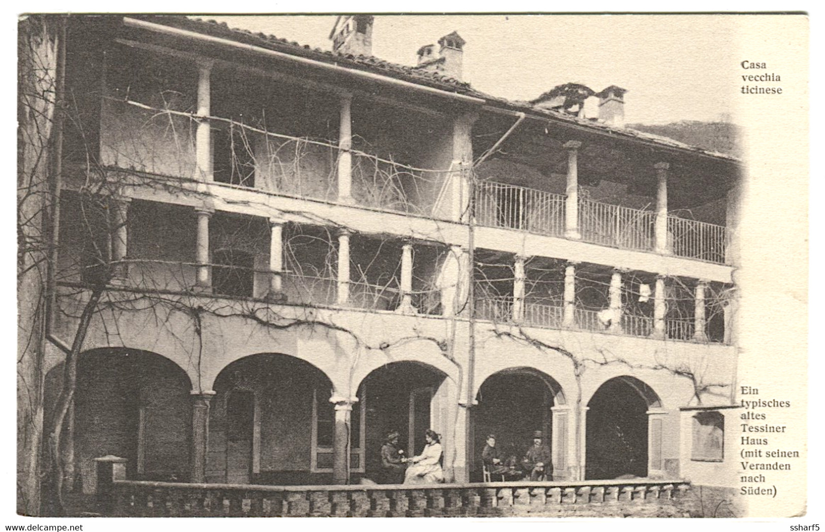 Ticino Casa Vecchia Ticinese Phot. Schmidhauser / Astano C. 1908 - Astano