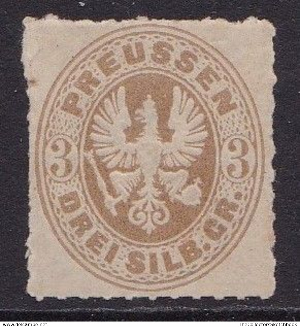 Prussia 1861  3 Sgr  Brown; Mint With Gum. - Ungebraucht