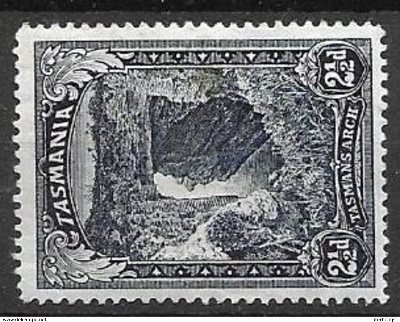 1889  Tasmania Mh * 22 Euros But INVERTED WATERMARK (SAT Reading Up Instead Of Down) - Mint Stamps