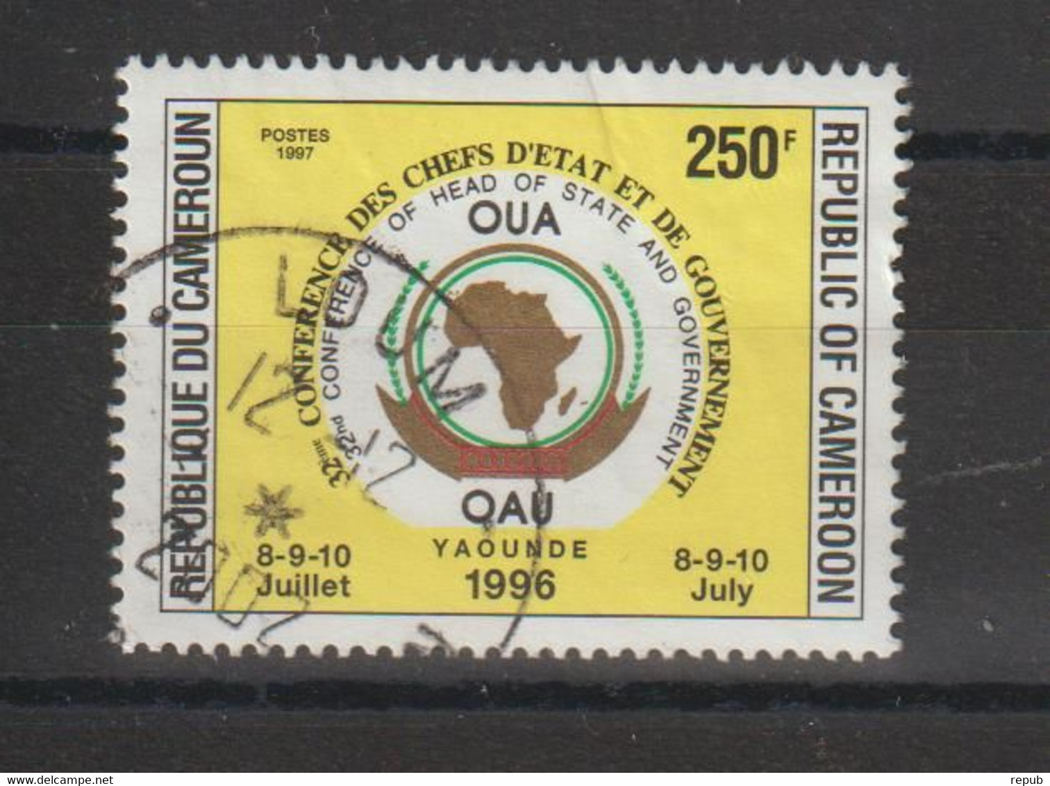 Cameroun 1996 Confèrence OUA 884 1 Val Oblit. Used - Cameroun (1960-...)