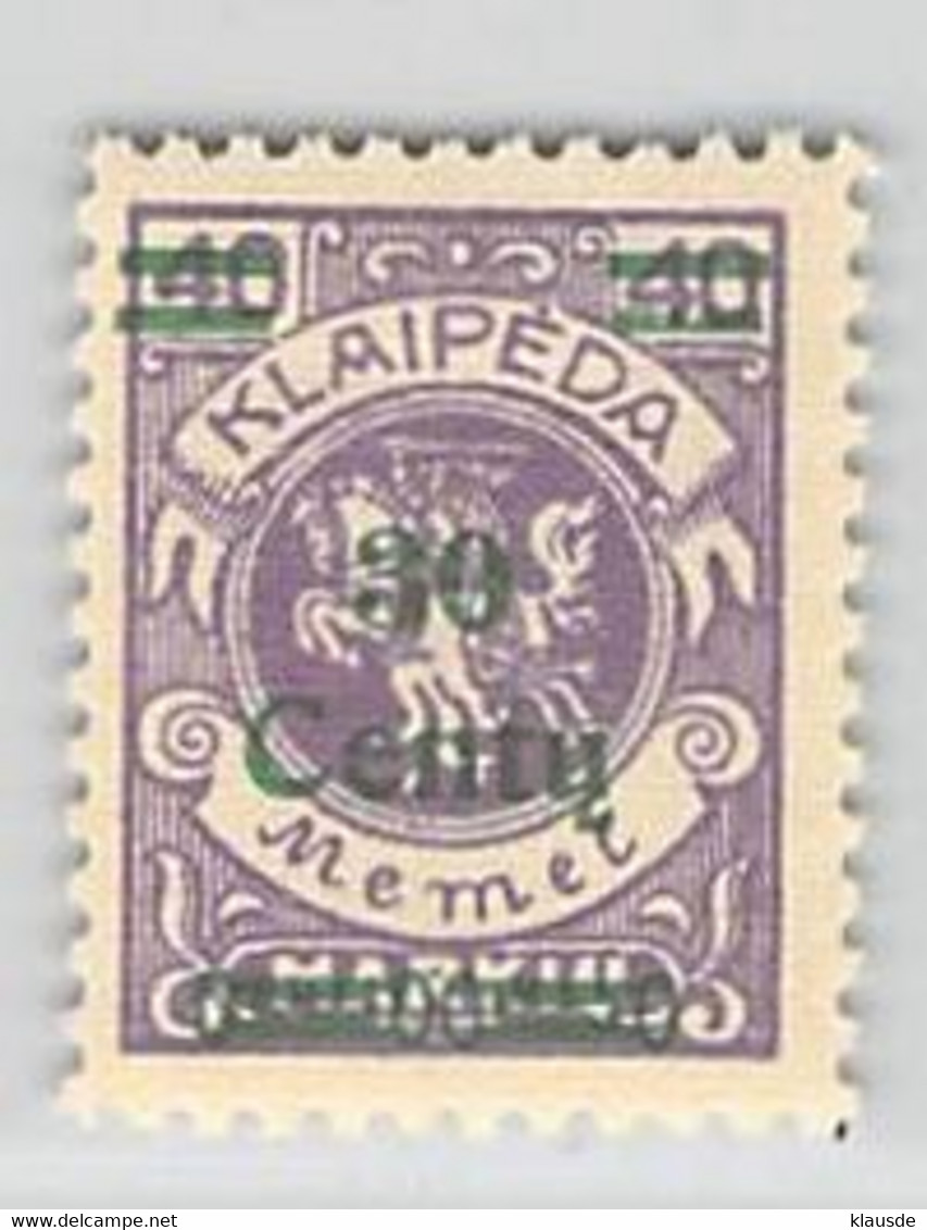 MiNr.225 X Deutschland Deutsche Abstimmungsgebiete Memelgebiet - Memel (Klaïpeda) 1923