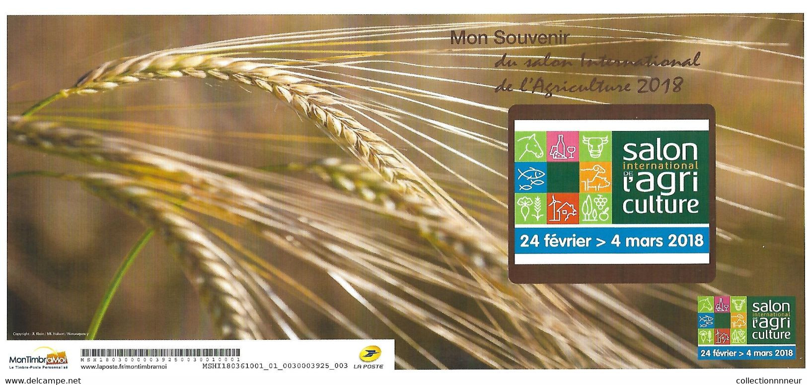 FRANCE CARNET COLLECTOR SALON DE L AGRICULTURE 2018 PARIS LOGO  NON PLIE TB VOIR SCANS - Collectors