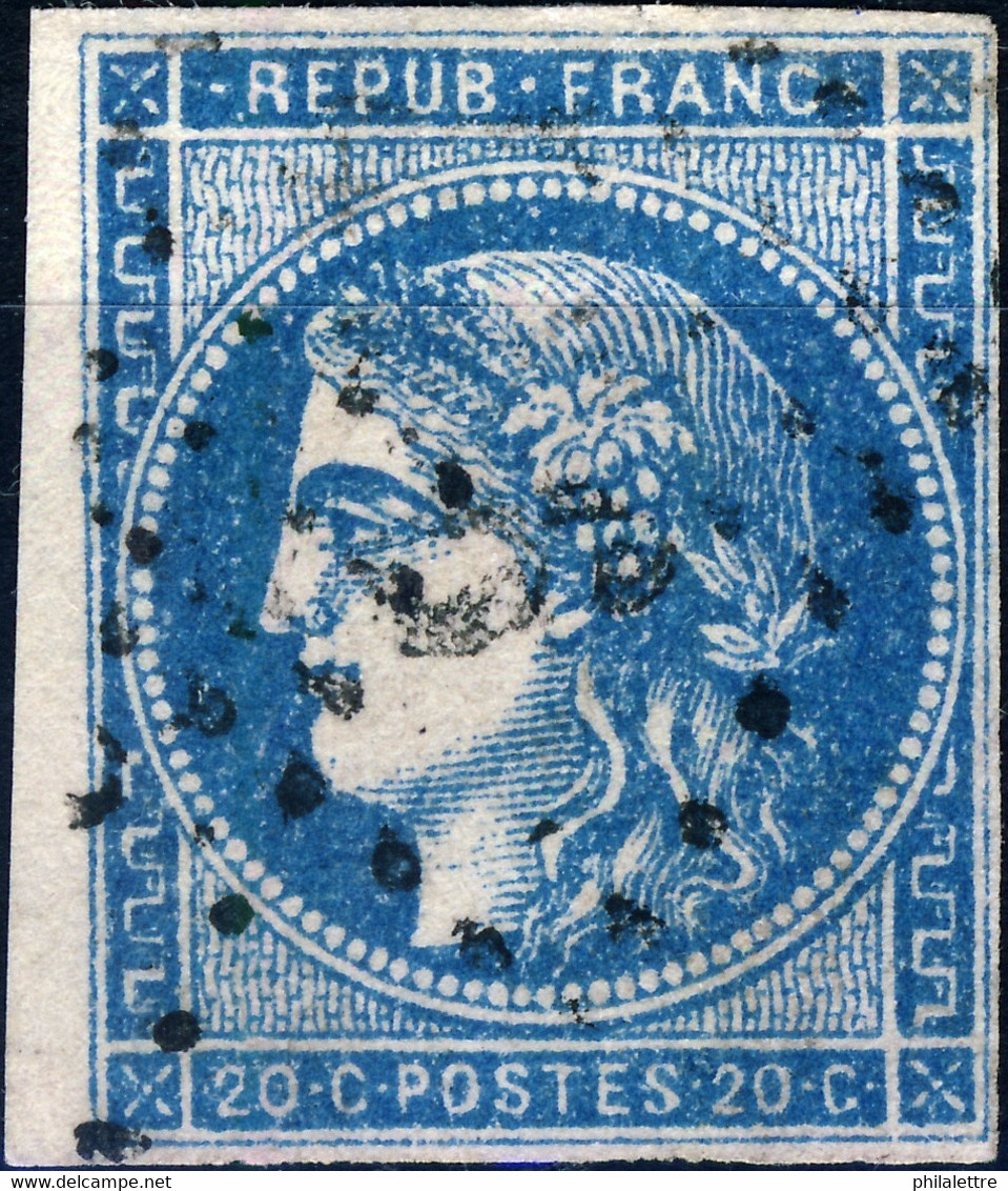 FRANCE - 1870 Yv.45C 20c Bleu Type 2 R.III (Pos.6) Obl. GC - B/TB - 1870 Bordeaux Printing