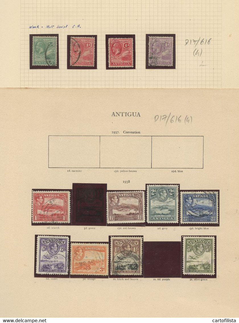 Used Stamps, Lot, BARBUDA, Divers, Miscellaneous From 1921 To 1966  (Lot 616) - 4 Scans - Autres & Non Classés