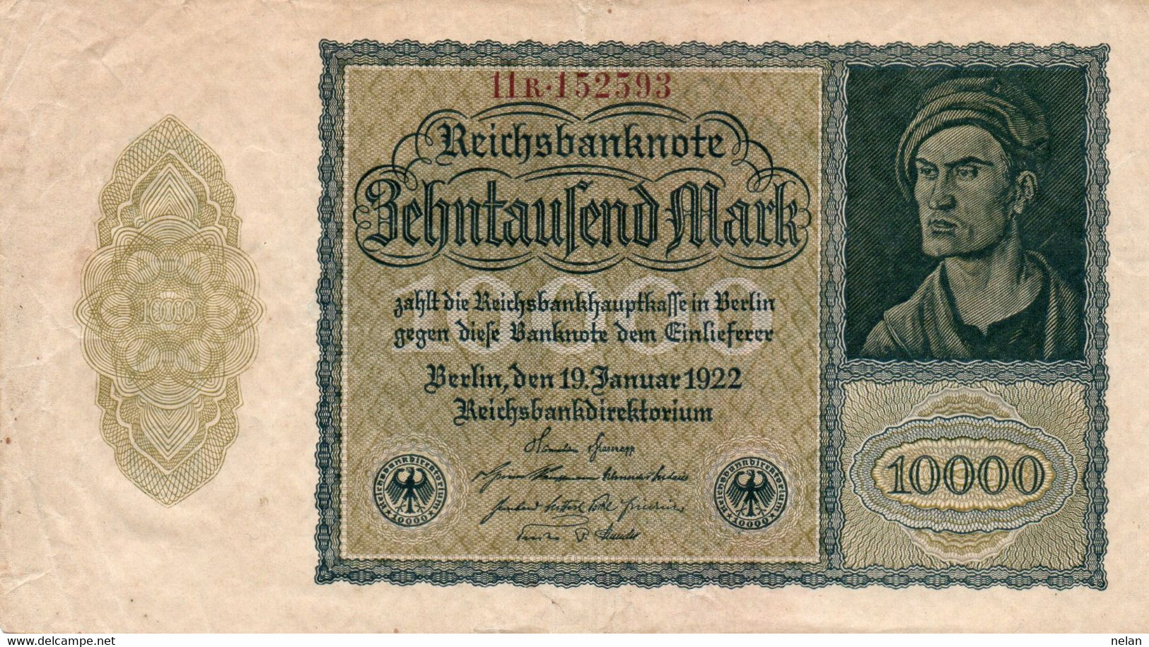 GERMANIA  10000 MARK 1922  P-72/3  XF+ - 10000 Mark