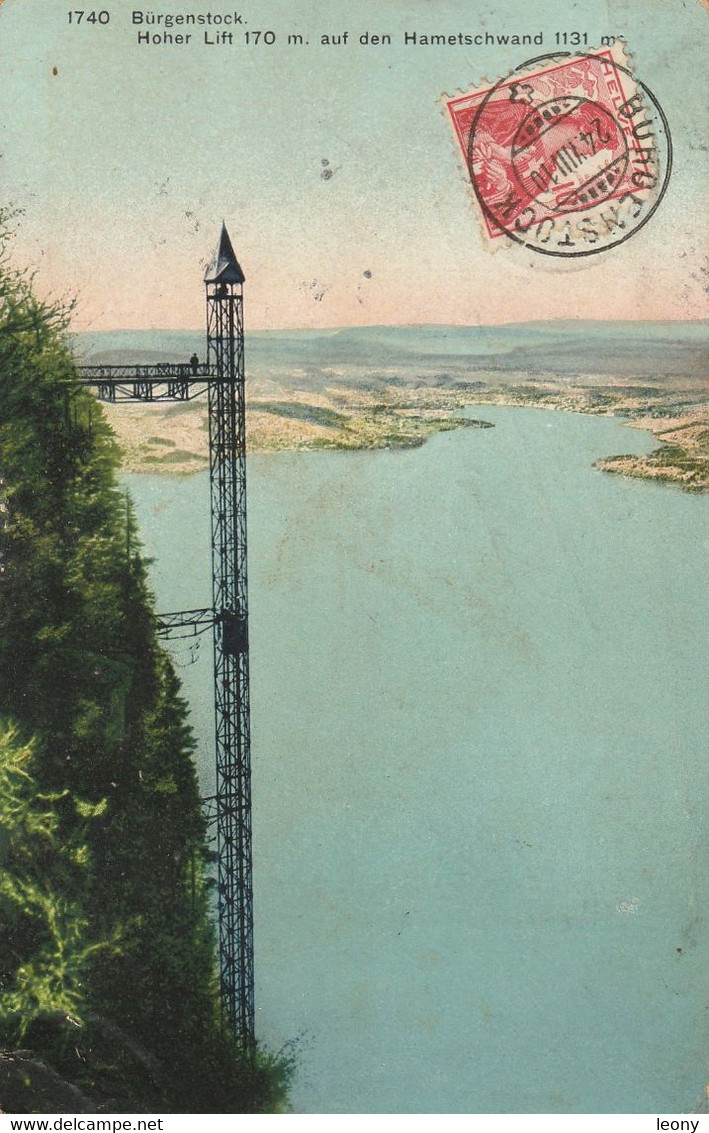 CPA De SUISSE - BÜRGENSTOCK - HOHER LIFT 170 M Auf Den HAMETSCHWAND -1910 - Altri & Non Classificati