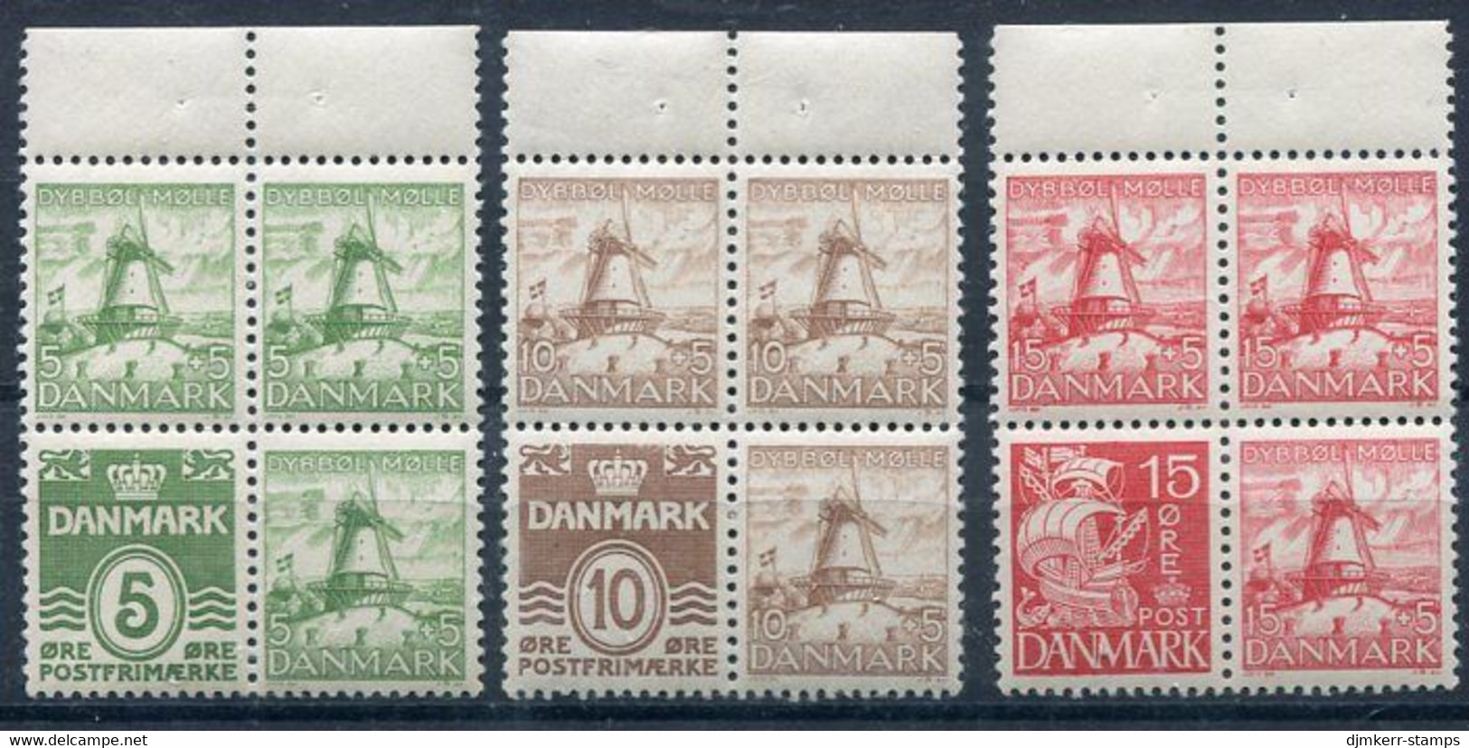 DENMARK 1937 Hansen  Booklet Panes MNH / ** - Ungebraucht