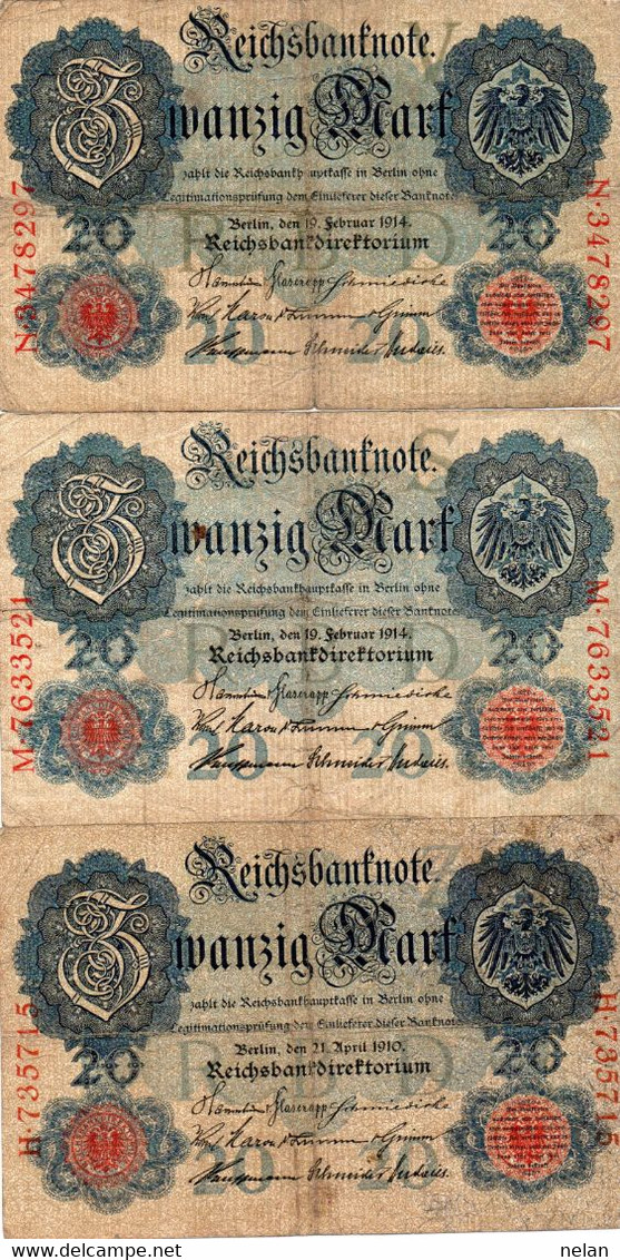 GERMANY- 20 MARK 1914  P-46b  Circ   V,S,Z - 20 Mark