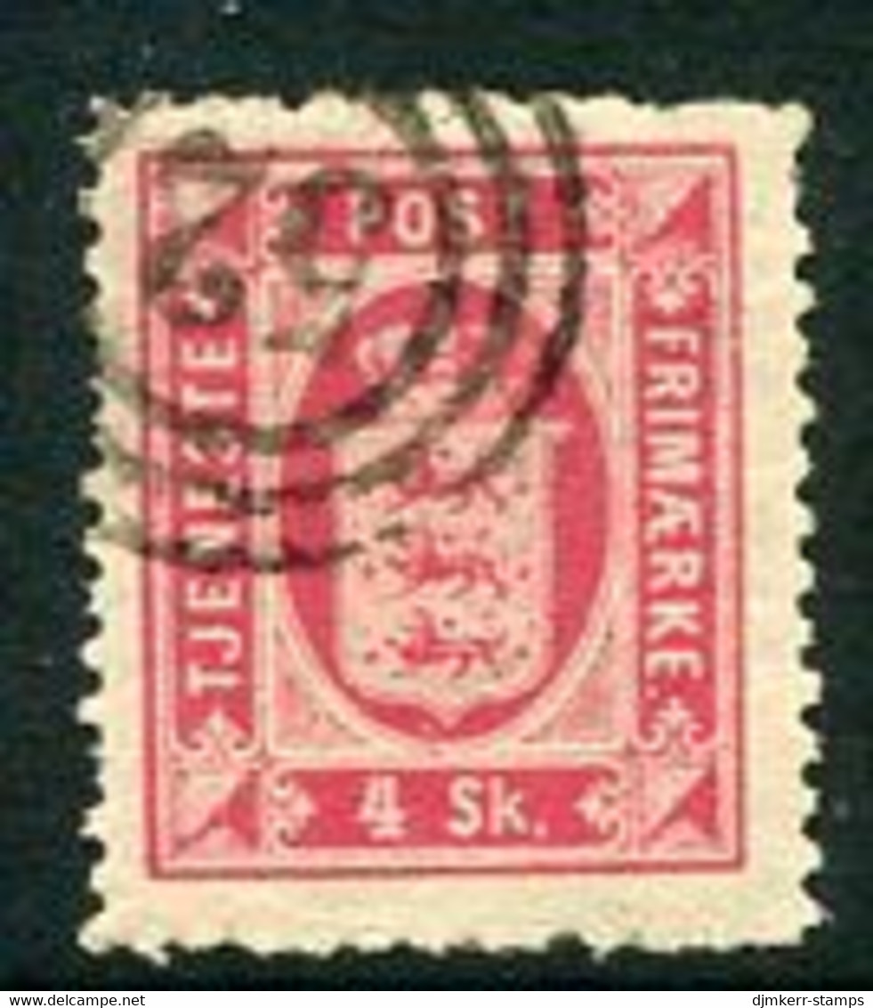 DENMARK 1871 Official 4 Skilling Perf. 12½, Used.  Michel 2B - Servizio