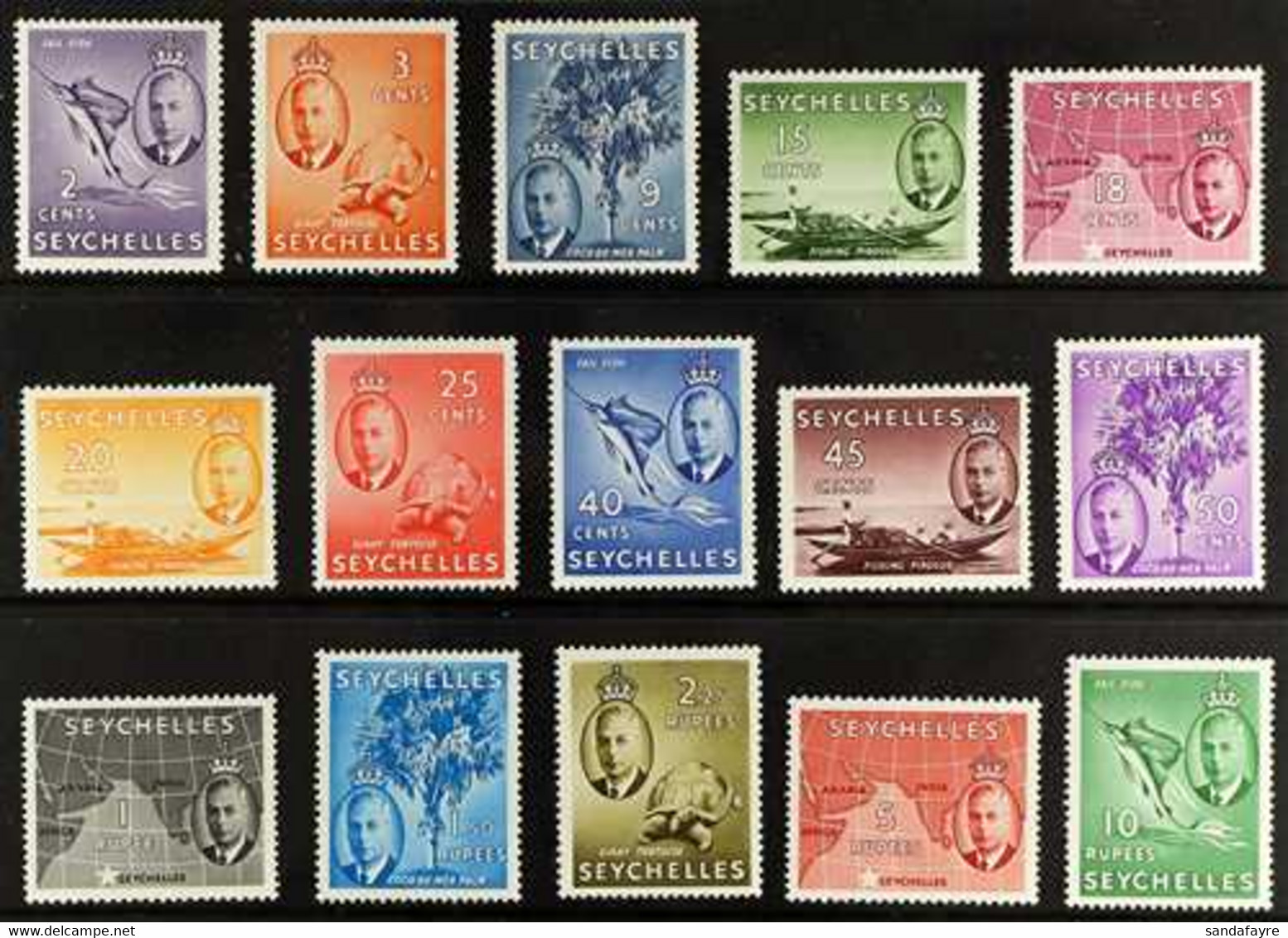 1952 Pictorial Definitive Set, SG 158/172, Never Hinged Mint (15 Stamps). For More Images, Please Visit Http://www.sanda - Seychelles (...-1976)