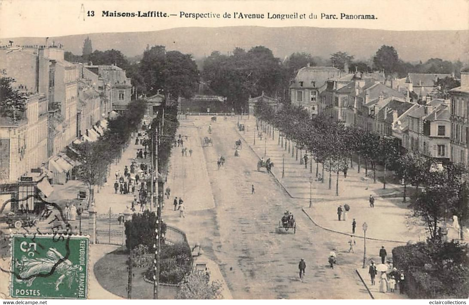 Maisons-Laffitte       78         Perspective De L'Avenue De Longueil    (voir Scan) - Maisons-Laffitte