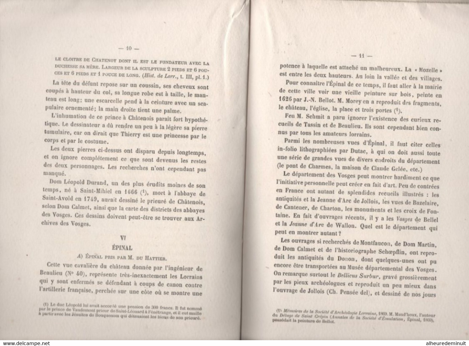 CATALOGUE DES ESTAMPES DEPARTEMENT DES VOSGES Antérieures à 1790"1881-1882"BELVAL"EPINAL"ETIVAL"MOYENMOUTIER"PLOMBIERES - Lorraine - Vosges