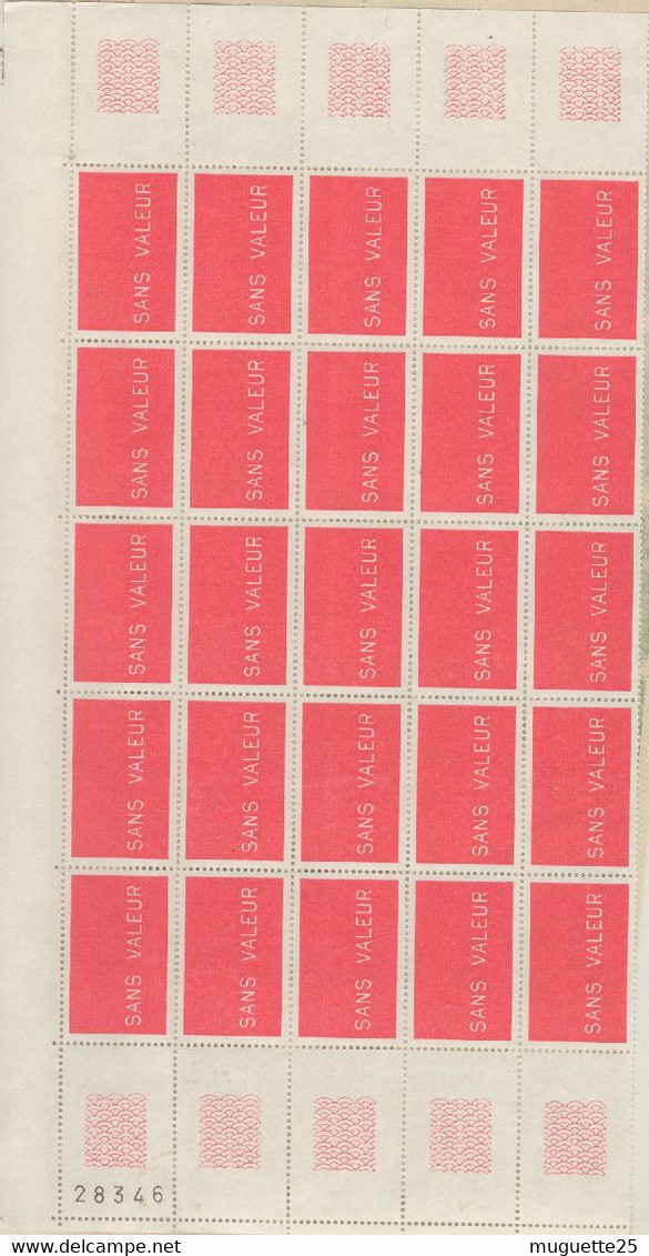 Timbres Fictifs émission De 1987 Impression En Taille Douce, C'est Le Seul FICTIF Gravé F240 - Ficticios