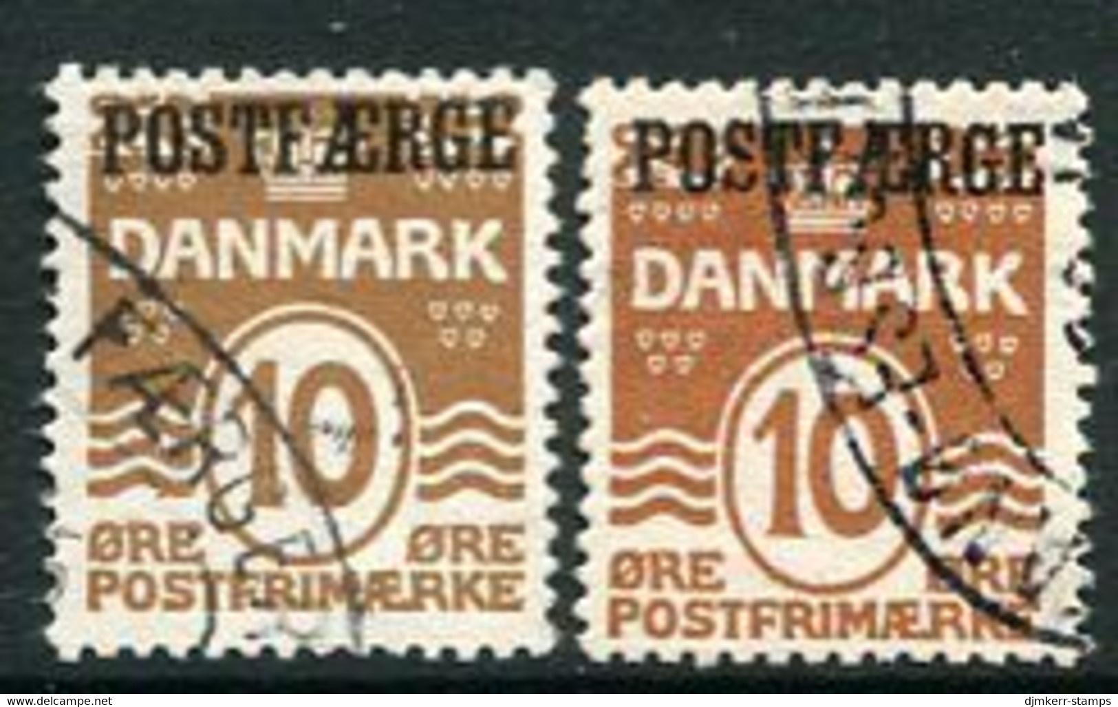DENMARK 1930-32 Postal Ferry 10 Øre Yellow-brown And Red-brown, Used - Paketmarken