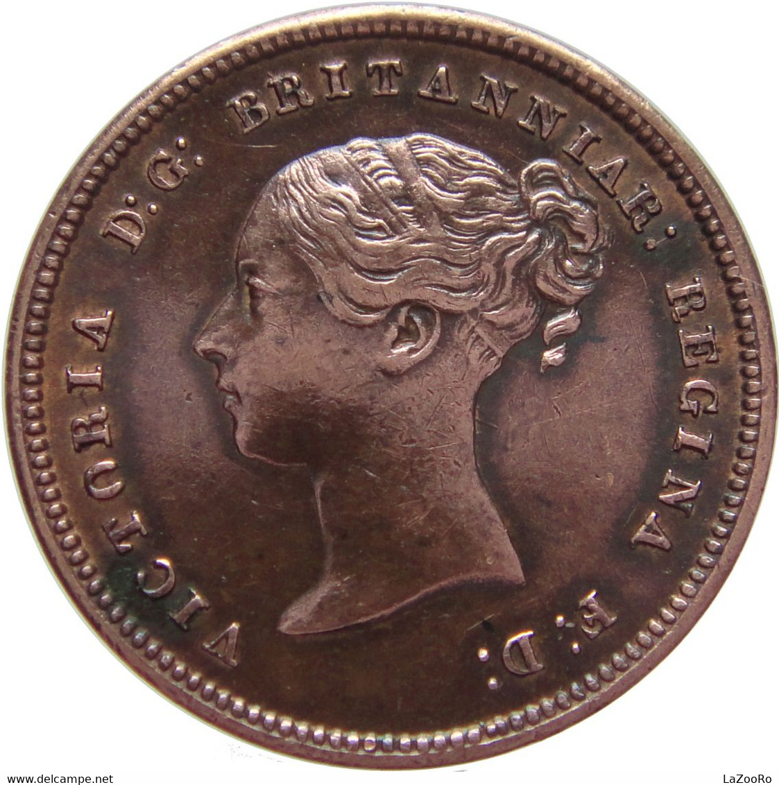 LaZooRo: Great Britain 1/2 Farthing 1844 XF / UNC - A. 1/4 - 1/3 - 1/2 Farthing