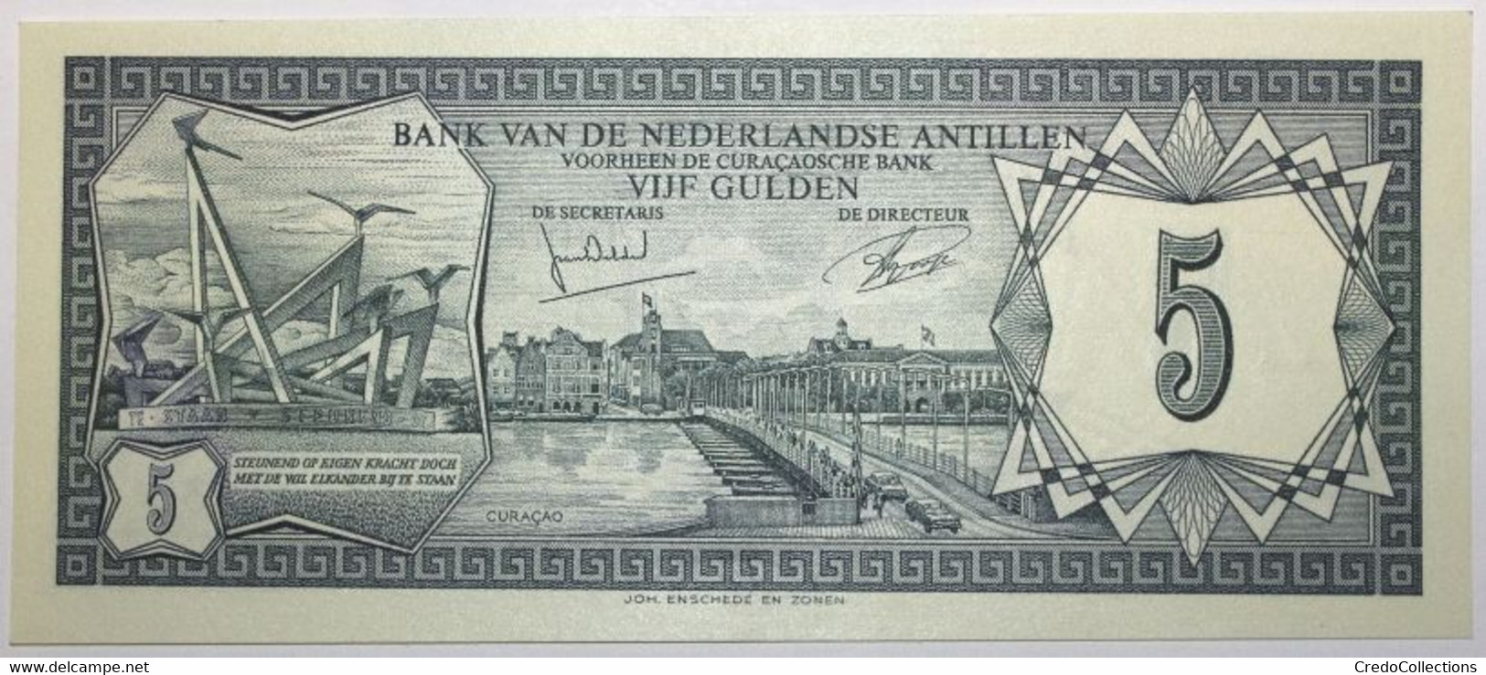 Antilles Néerlandaises - 5 Gulden - 1972 - PICK 8b - SPL - Antillas Neerlandesas (...-1986)