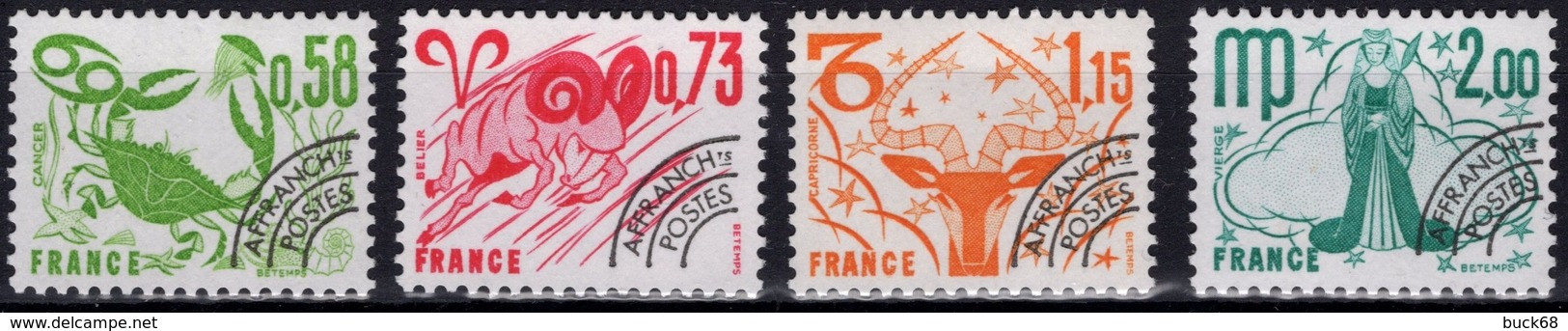 FRANCE Préo 150 à 153 ** MNH Signes Du Zodiaque Zodiac Cancer Bélier Capricorne Vierge (CV 5,50 €) - 1964-1988