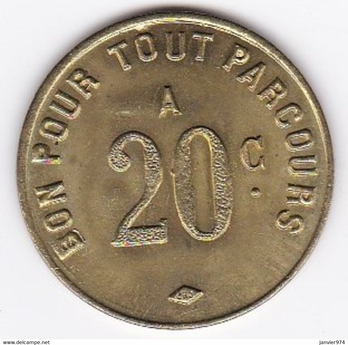 42 - LOIRE. Saint-Etienne. Chemin De Fer à Voie Etroite. 20 Centimes - Frappe Monnaie - Monedas / De Necesidad