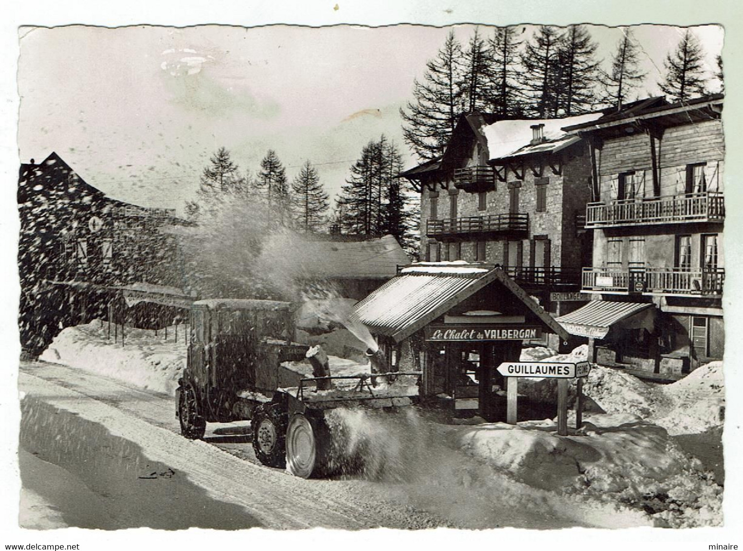 VALBERG Le Chasse-neige à Turbines / Fraiseuse En Action - Circulée 1958 - Other & Unclassified