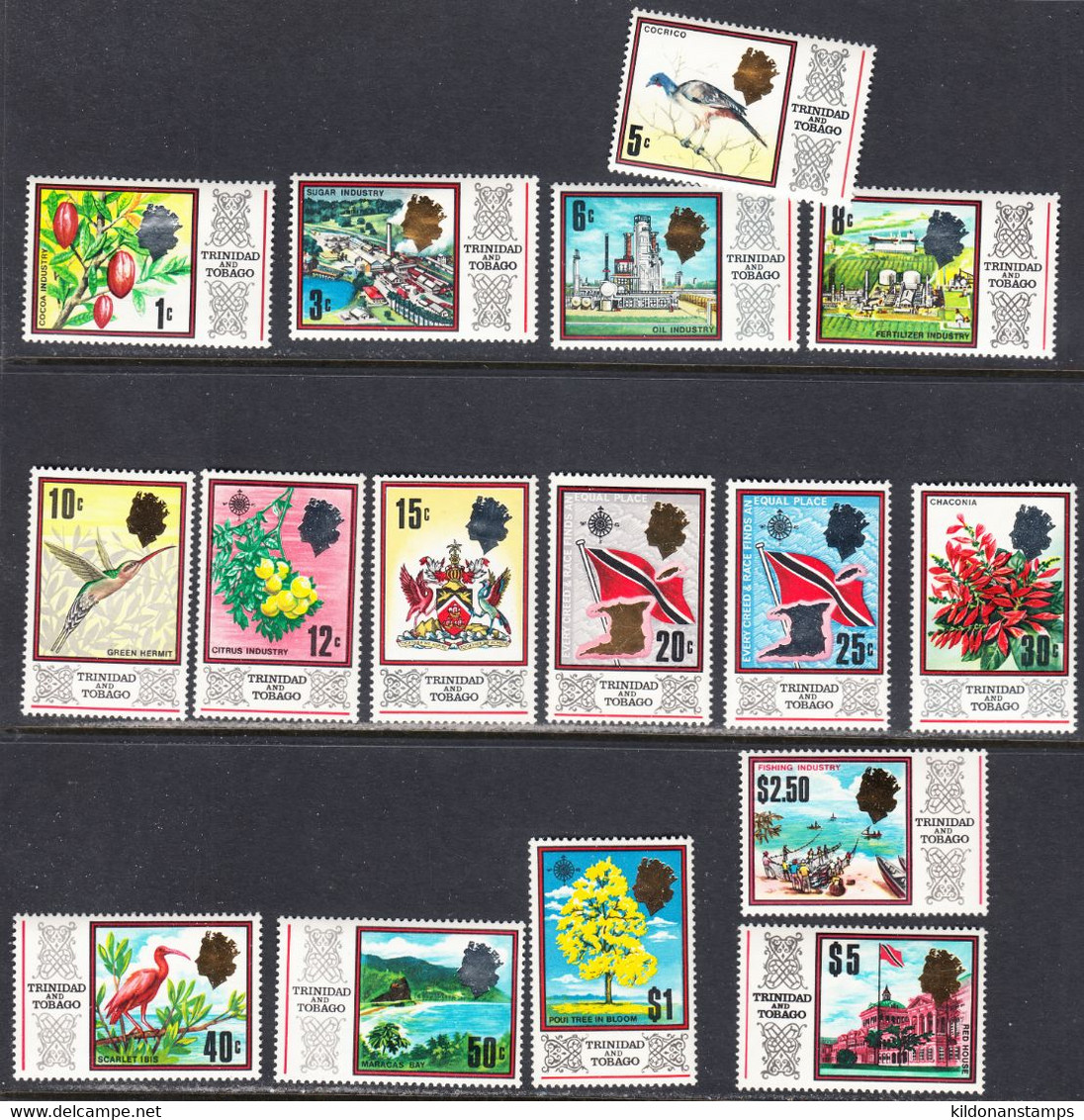Trinidad & Tobago 1969-72, Mint Mounted, Sc# ,SG 339-354 - Trinité & Tobago (1962-...)