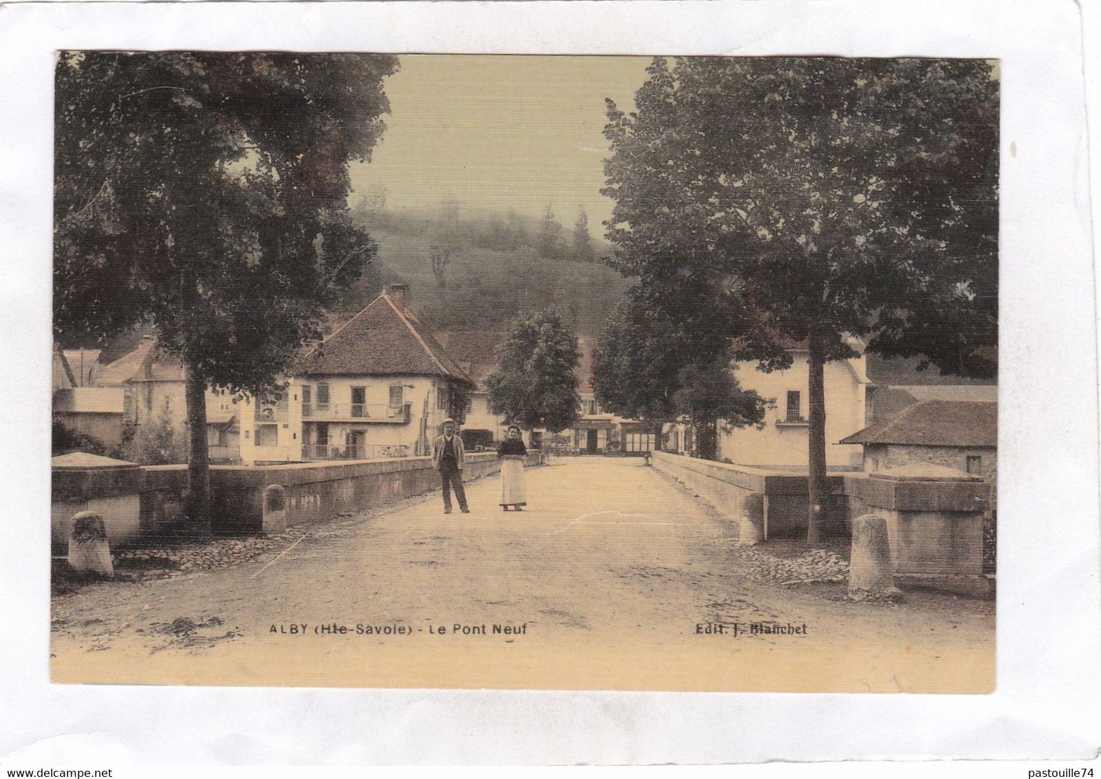 CPA :  14 X 9  -  ALBY  -  Le  Pont Neuf  (carte Toilée) - Alby-sur-Cheran