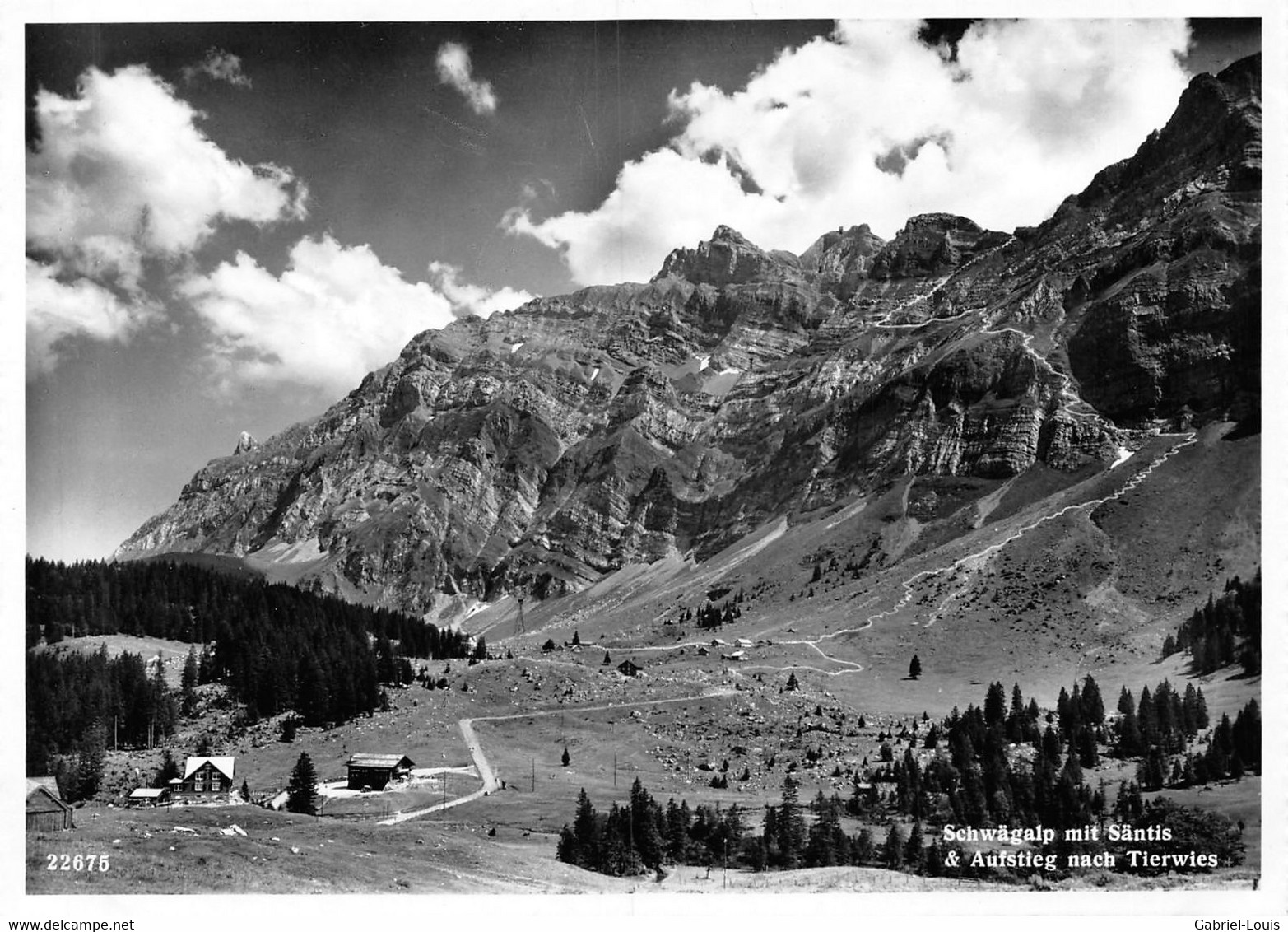 Schwägalp Mit Säntis & Aufstieg Nach Tierwies   (10 X 15 Cm) - Altri & Non Classificati