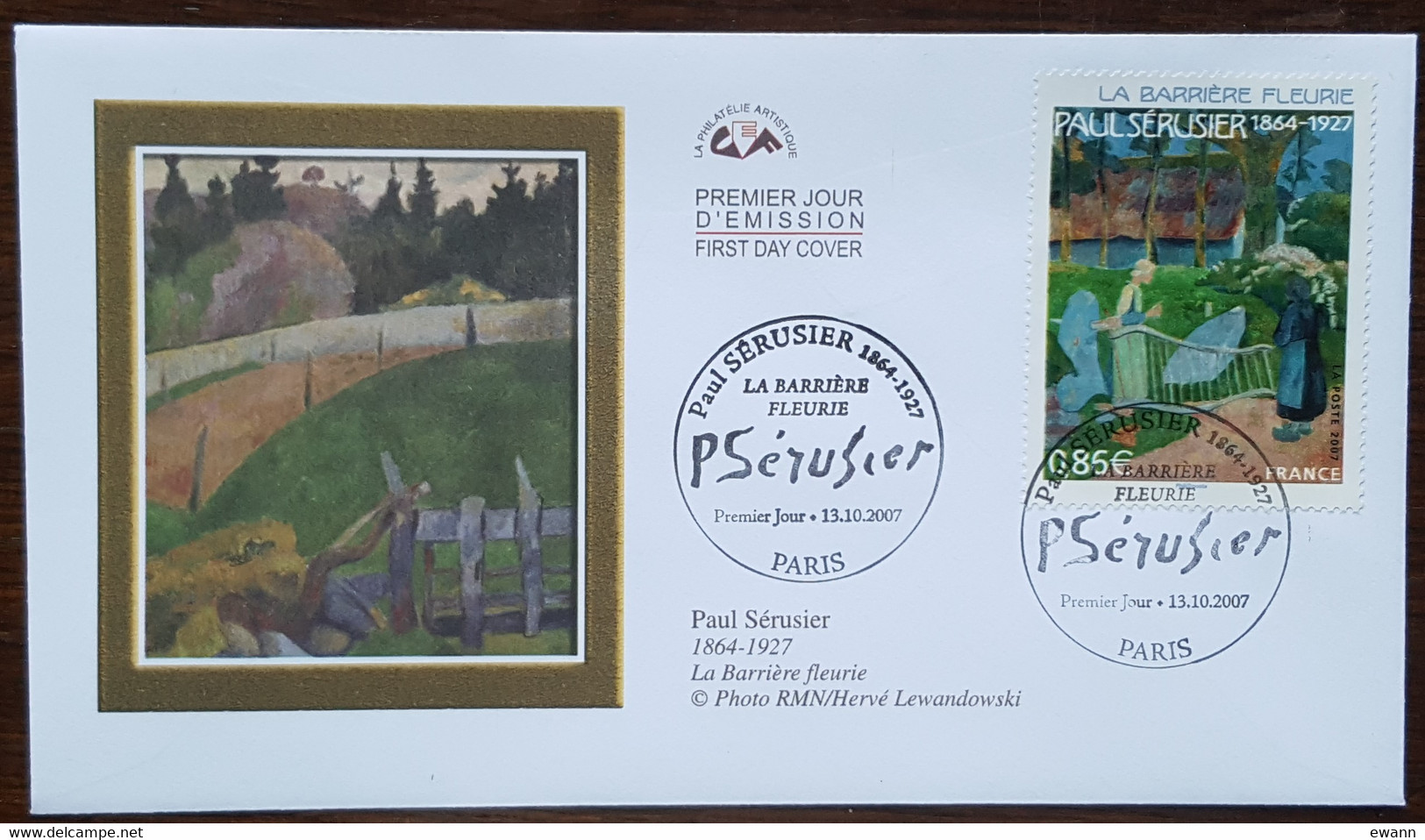 FDC 2007 - YT N°4105 - PAUL SERUSIER - PARIS - 2000-2009