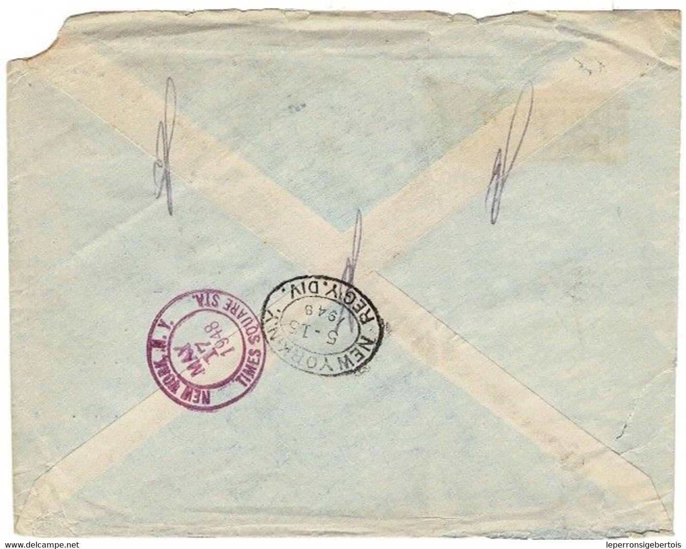 Lettre Recommandée De Antwerpen3 Vers Sterling National Bank & Trust NY -1948 Voir Scans - Briefumschläge