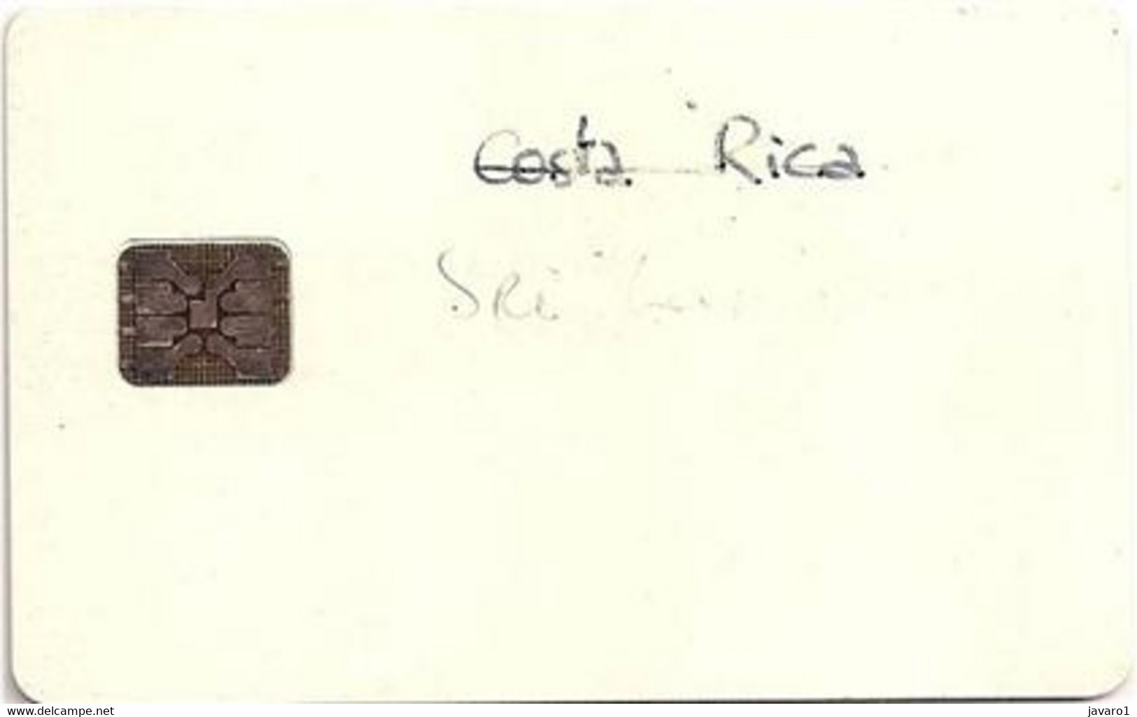 SRILANKA : D1  FIRST CARD Of SRI LANKA !!!  Rs100 White Card SI-5 Chip MINT - Sri Lanka (Ceylon)