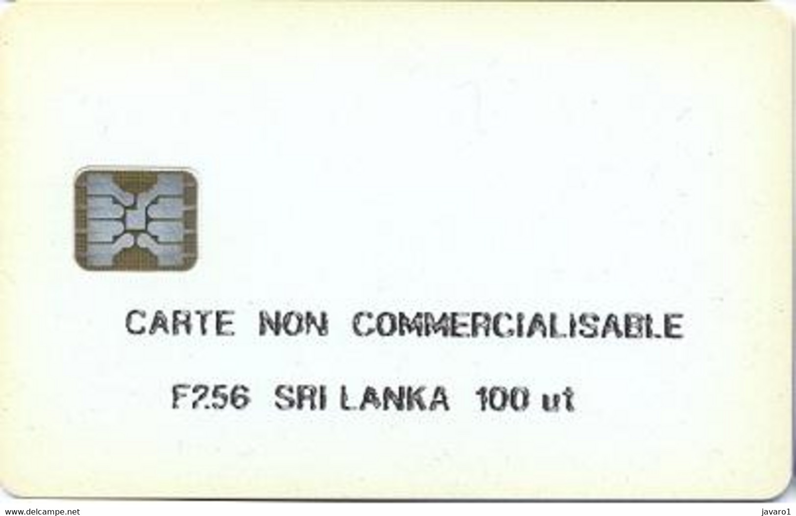 SRILANKA : T03 F256 SRI LANKA 100ut White Si5 CARTE NON COMERCIAL MINT - Sri Lanka (Ceylon)