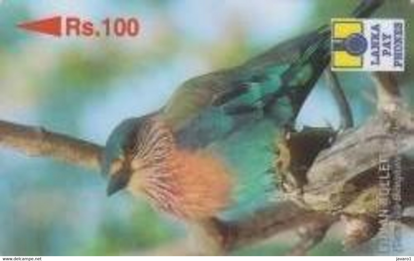 SRILANKA : 35B 100 Indian Roller USED - Sri Lanka (Ceylon)