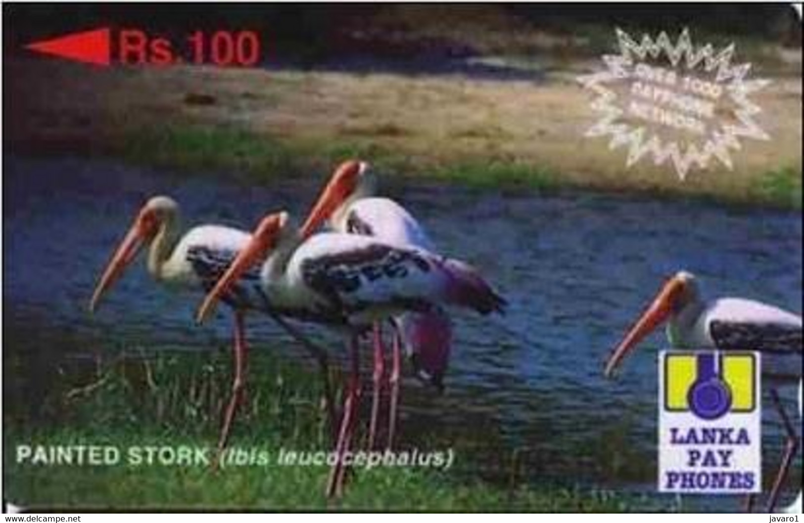 SRILANKA : 32E 100 Painted Stork (white Print) USED - Sri Lanka (Ceilán)