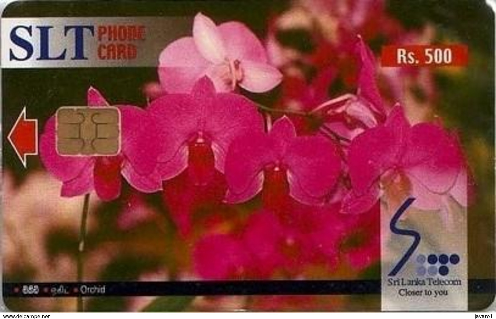 SLT : TC04 Rs500 Flowers Orchid MINT - Sri Lanka (Ceylon)